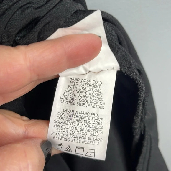 TIANA B. Black Box Pleat Scoop Neck Short Sleeve Shift Dress Loose Classic M - Picture 9 of 12